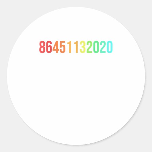 Sticker Rond 86451132020 Élections anti-Trump 2020 Vote Ou (Devant)