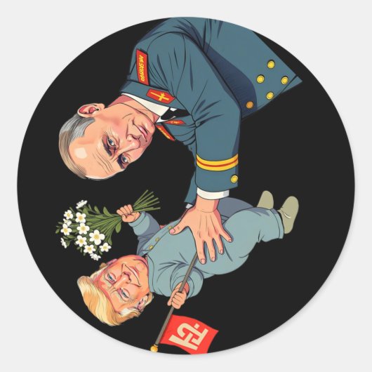 Sticker Rond 8647 Anti Trump Foxtrots Deltas Tangos Impeach Ant (Devant)