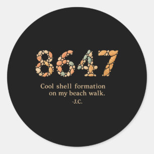 Sticker Rond 8647 Formation de coquillage cool lors de ma prome