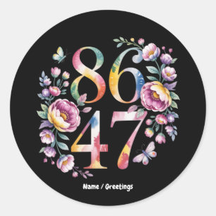 Sticker Rond 8647 Style Boho Floral Subtil Une Manifestation Pa