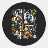 Sticker Rond 8647 Subtle Anti Trump Floral Boho (Devant)