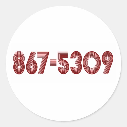 STICKER ROND 867-5309 (Devant)