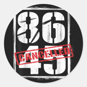 Sticker Rond 86 45 Annulation de la protestation politique anti