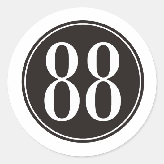 Sticker Rond #88 Cercle noir (Devant)