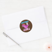 Sticker Rond 8 ans 8e anniversaire fille Dinosaur T Rex (Enveloppe)