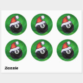 Sticker Rond 8 Bal Christmas Green (Feuille)