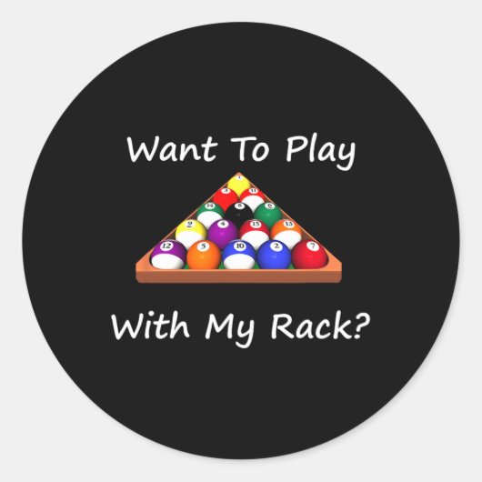 Sticker Rond 8 Billard Bal Ou Conception De Pool League (Devant)