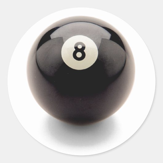 Sticker Rond 8 Huit Bal Scrapbooking Billard Pool Derrière (Devant)