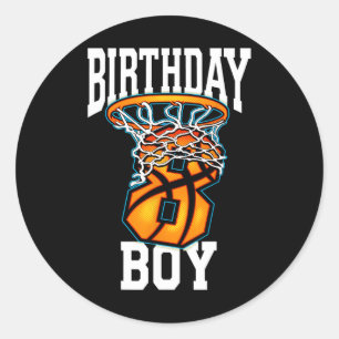 Sticker Rond 8e anniversaire Basketball 8 ans Enfants Cadeau 1