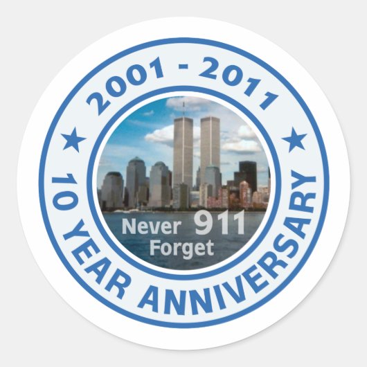 Sticker Rond 911 10 Anniversaire (Devant)