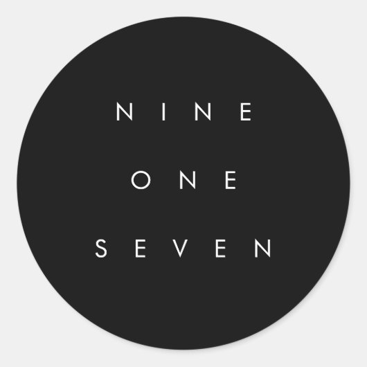 Sticker Rond 917 Indicatif régional (Devant)