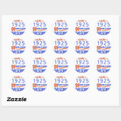 Sticker Rond 91 ans (Feuille)