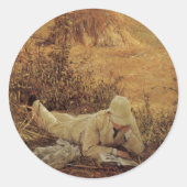 Sticker Rond 94 Degrés à l'ombre, Sir Lawrence Alma Tadema (Devant)