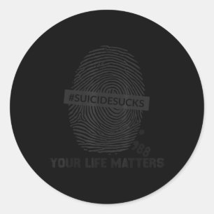 Sticker Rond 988 Prévention du suicide Votre vie compte Suicide