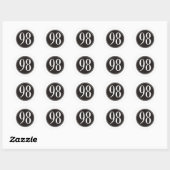 Sticker Rond #98 Cercle noir (Feuille)