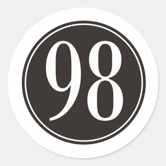 Sticker Rond #98 Cercle noir (Devant)