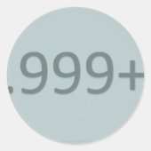 Sticker Rond .999+ Disque Argent (Devant)