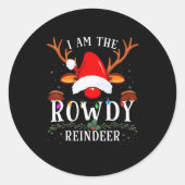 Sticker Rond 99 Christmas Reindeer Costume Party - I Am The Row (Devant)