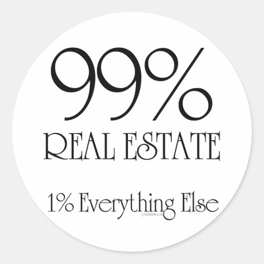 Sticker Rond 99 % Immobilier (Devant)