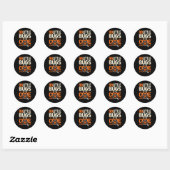Sticker Rond 99 petits bogues dans le code drôle disant program (Feuille)