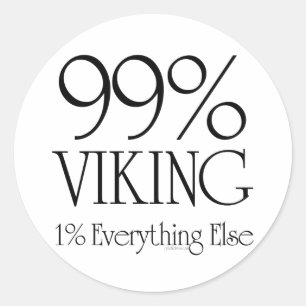 Sticker Rond 99% Viking