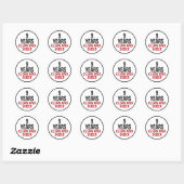 Sticker Rond 9 ans de propreté et de sobriété (Feuille)