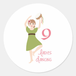 Sticker Rond 9 Dames dansantes