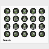 Sticker Rond 9 Déverrouillé Awesome 2012 jeu vidéo 9e anniversa (Feuille)