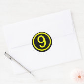 Sticker Rond 9 - numéro neuf (Enveloppe)