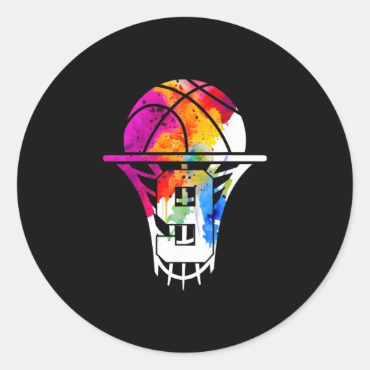 Sticker Rond 9 Years Sketll 9th Birthday  (Devant)