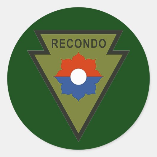 Sticker Rond 9e division d'infanterie Refaire la poche 2 (Devant)