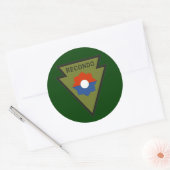Sticker Rond 9e division d'infanterie Refaire la poche 2 (Enveloppe)