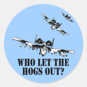 Sticker Rond A-10 Warthog