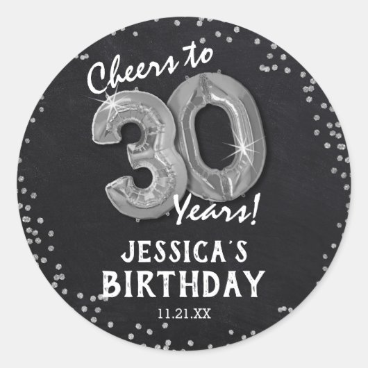 Sticker Rond À 30 Ans ! 30e Anniversaire (Devant)