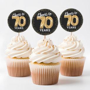 Sticker Rond À 70 Ans de Bonheur Adultes
