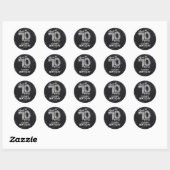 Sticker Rond À 70 Ans, Santé ! 70e Anniversaire (Feuille)