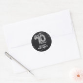 Sticker Rond À 70 Ans, Santé ! 70e Anniversaire (Enveloppe)