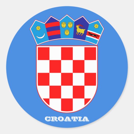 Sticker rond à armoiries de Croatie* (Devant)