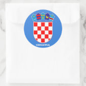 Sticker rond à armoiries de Croatie* (Sac)