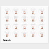 Sticker Rond A baby is brewing baby - Prayer candle label (Feuille)