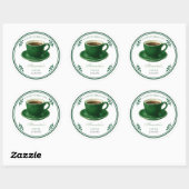 Sticker Rond A Baby Is Brewing Coffee Cup Baby Shower (Feuille)