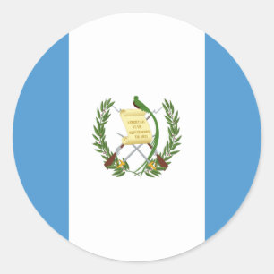 Sticker Rond A bas prix ! Drapeau du Guatemala
