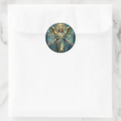 Sticker Rond A Beautiful Gold and Turquoise Angel (Sac)
