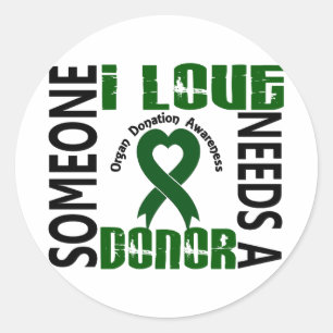 Sticker Rond A besoin d'une donation d'organe du donateur 4