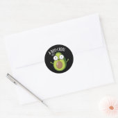 Sticker Rond A-boo-cado Amusant Avocado Puns d'Effraction Dark  (Enveloppe)