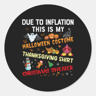 Sticker Rond A Cause De L'Inflation, C'Est Mon Action De grâce