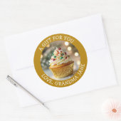 Sticker Rond A  Christmas Cupcake Personalized Food Label (Enveloppe)