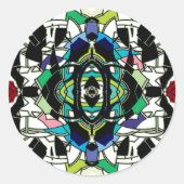 Sticker Rond à damiers (Devant)