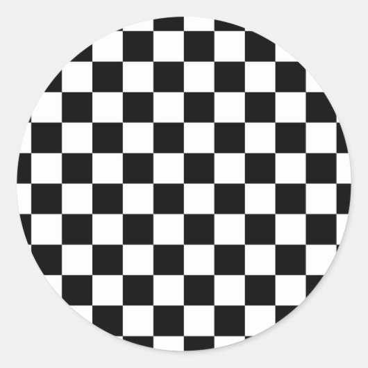 Sticker Rond à damiers Drapeau Conception Conception Chess Chec (Devant)