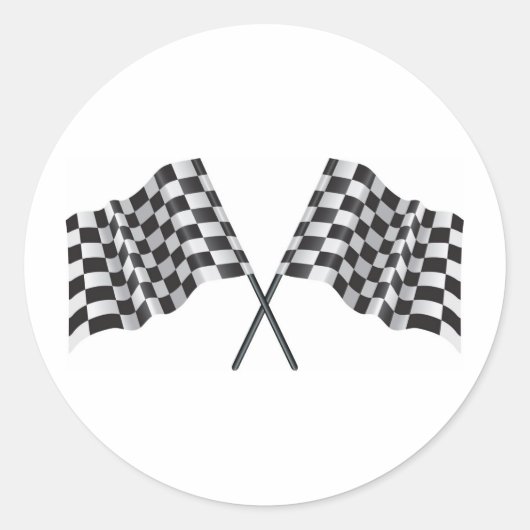 Sticker Rond à damiers indicateurs croisés (Devant)